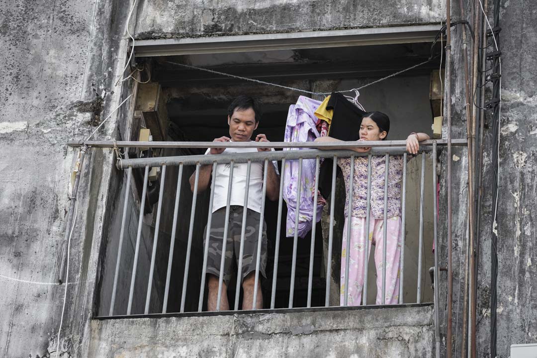 2022年6月27日,澳門疫情下,居住在祐漢的移工。
